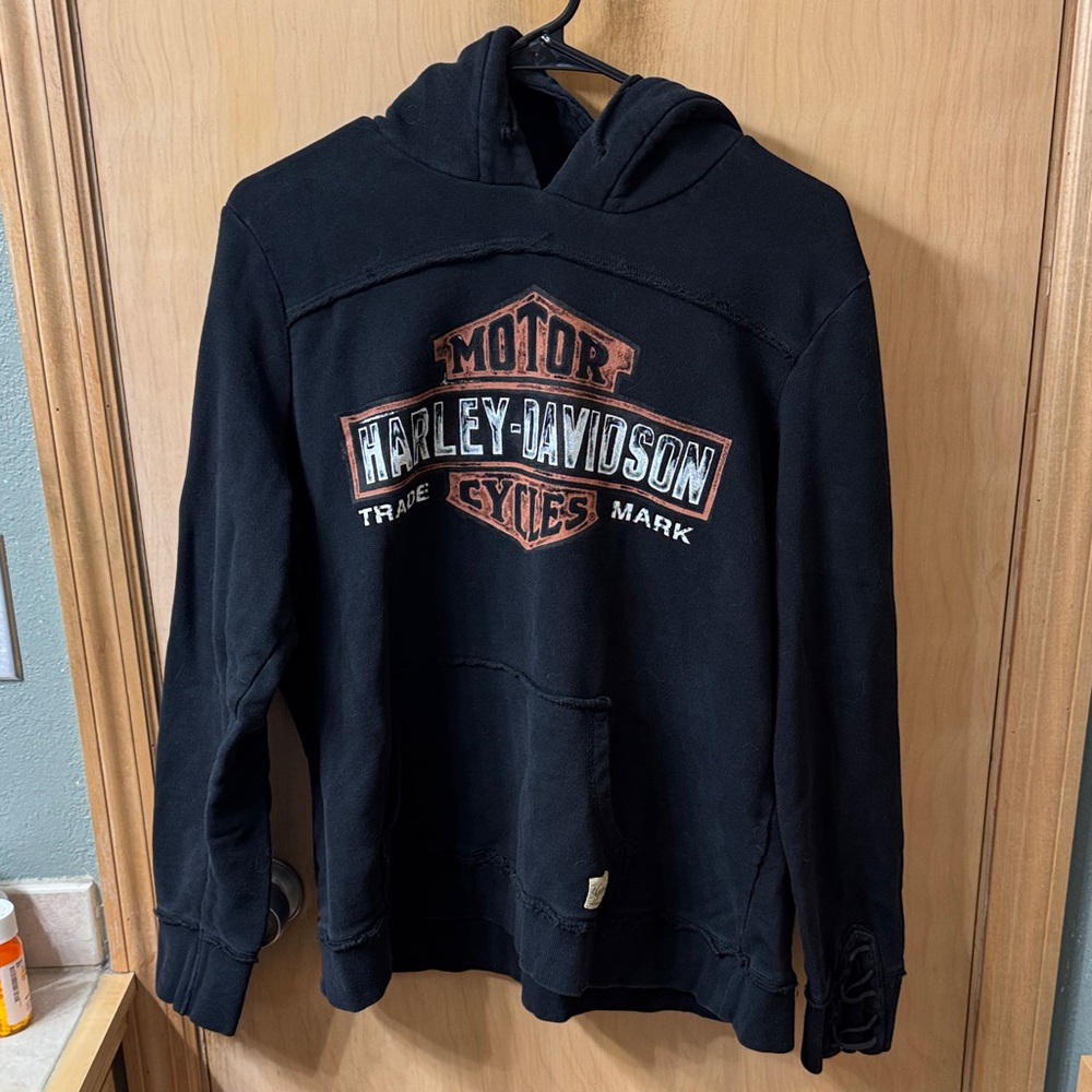 Harley-Davidson Black and Orange women’s hoodie